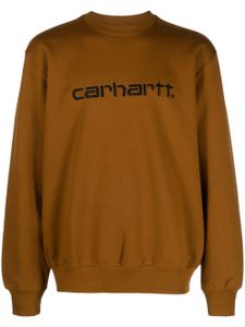 Carhartt WIP logo-embroidered jersey sweatshirt - Marron