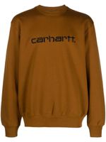 Carhartt WIP logo-embroidered jersey sweatshirt - Marron - thumbnail