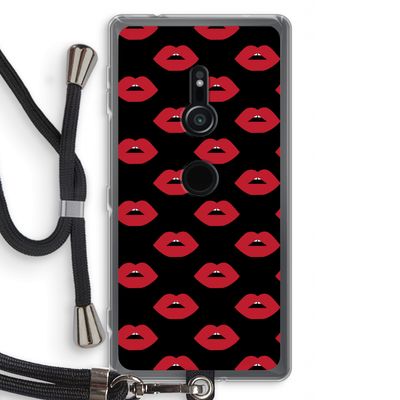 Lips: Sony Xperia XZ2 Transparant Hoesje met koord