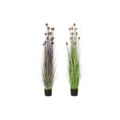 Decoratieve plant DKD Home Decor 40 x 40 x 150 cm Roze Lila Polyethyleen PVC (2 Stuks)