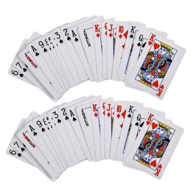 Speelkaarten in mini formaat - 2x - 54 speelkaartjes - 6 x 4 cm - geplastificeerd karton