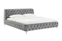 Bed MODERN BAROCK 180x200cm fluweelgrijs in chesterfieldstijl in barokstijl - 46162
