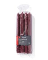 HEMA Lange huishoudkaarsen Ø2.2x29 - 12 stuks donkerrood (donkerrood)