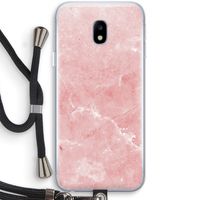Roze marmer: Samsung Galaxy J3 (2017) Transparant Hoesje met koord