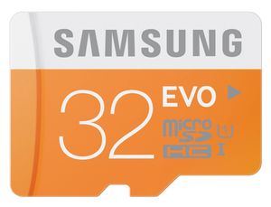 32GB Samsung EVO MicroSD geheugenkaart Class 10 + MicroSD naar SD adapter (SD kaart)