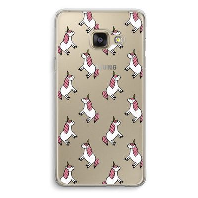 Eenhoorns overal: Samsung A3 (2017) Transparant Hoesje