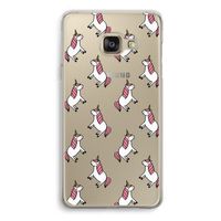 Eenhoorns overal: Samsung A3 (2017) Transparant Hoesje