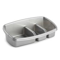 Plasticforte Spons houder - 26x14 cm - zilver - doekjes organizer
