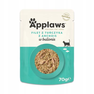 APPLAWS Tuna fillet with anchovy & seaweed in broth - nat kattenvoer - 70g