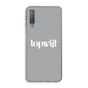 Topwijf Grijs Wit: Samsung Galaxy A7 (2018) Transparant Hoesje