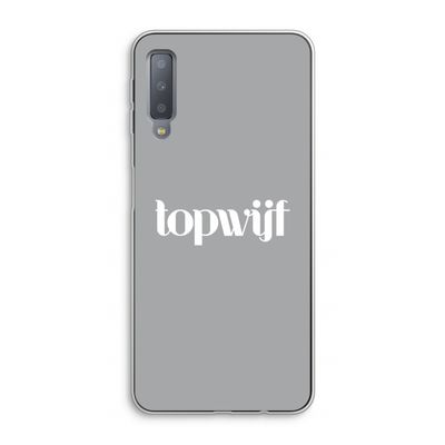 Topwijf Grijs Wit: Samsung Galaxy A7 (2018) Transparant Hoesje