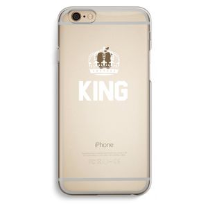 King zwart: iPhone 6 / 6S Transparant Hoesje
