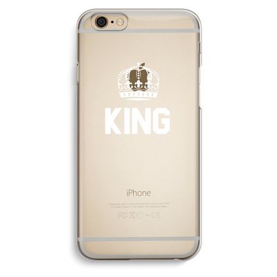 King zwart: iPhone 6 / 6S Transparant Hoesje