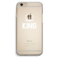 King zwart: iPhone 6 / 6S Transparant Hoesje