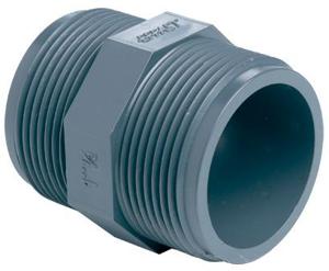 Aquaforte Robuuste PVC Dubbele Nippel 1" Buitendraad - Ideaal voor Vijververbinding & Filter Systemen