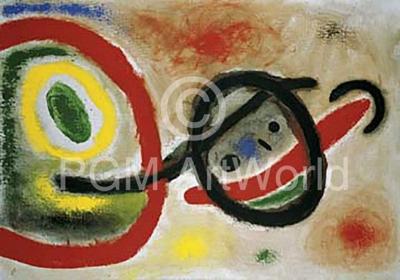 Kunstdruk Joan Miro - Femme III 80x60cm