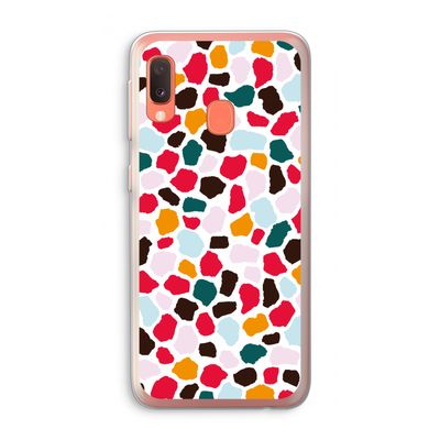 Colored Giraffe: Samsung Galaxy A20e Transparant Hoesje