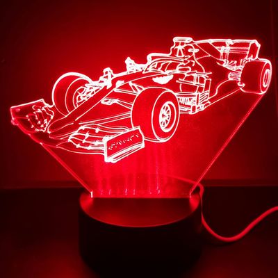 3D LED LAMP - FORMULE 1 MODEL 2 - Ontwerp-zelf.nl