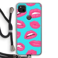 Bite my lip: Pixel 4a Transparant Hoesje met koord