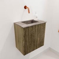Toiletmeubel Mondiaz Joya Dlux | 40 cm | Meubelkleur Dusk | Faye wastafel Oza Wasbak Midden | Zonder kraangat(en)