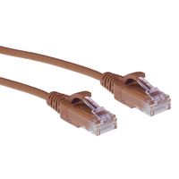ACT DC9207 LSZH U/UTP CAT6 Datacenter Slimline Patchkabel Snagless | RJ45 connectoren | Bruin | 7 meter