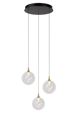 Lucide GISELA - Hanglamp - Ø 36 cm - LED Dimb. - 3x4,3W 2700K - Transparant | Premium