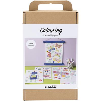 Creativ Company Hobbyset kleuren, vlinder en robot, vrolijke kleuren, 1 doos