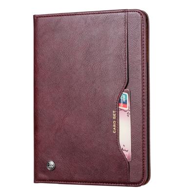 Knead huidtextuur horizontaal Flip lederen case voor iPad 9 7 2018/2017/Air/Air 2/Pro 9 7 met foto frame & houder & kaartsleuven & portemonnee (wijn