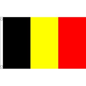 Vlag van Belgie in klein formaat - 60 x 90 cm - landen vlaggetjes