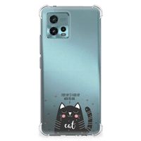 Motorola Moto G72 Stevig Bumper Hoesje Cat Good Day