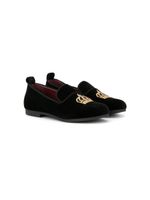 Dolce & Gabbana Kids slippers à broderies - Rouge - thumbnail