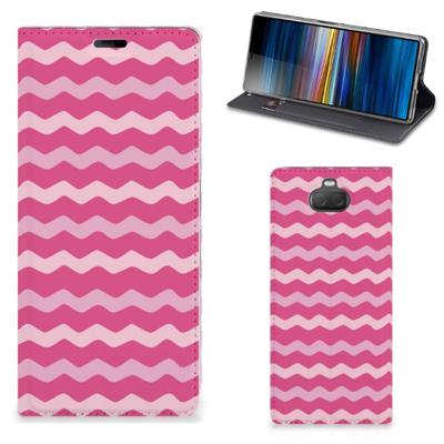 Sony Xperia 10 Plus | Hoesje met Magneet | Waves Pink