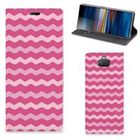 Sony Xperia 10 Plus | Hoesje met Magneet | Waves Pink