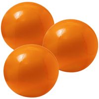 6x stuks opblaasbare strandballen extra groot plastic oranje 40 cm - thumbnail