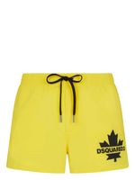 DSQUARED2 short de bain à logo imprimé - Jaune - thumbnail