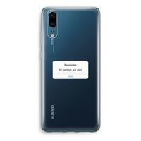 Reminder: Huawei P20 Transparant Hoesje