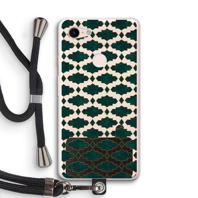 Moroccan tiles: Pixel 3 XL Transparant Hoesje met koord