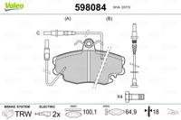 Valeo Remblokset 598084