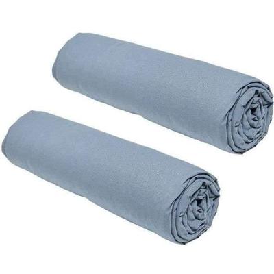 Set van 2 vellen deksels vandaag essentieel - 140 x 190 cm - 2 personen - 100% katoen - denim