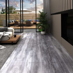 VidaXL Vloerplanken zelfklevend 5,02 m² 2 mm pvc mat houtgrijs