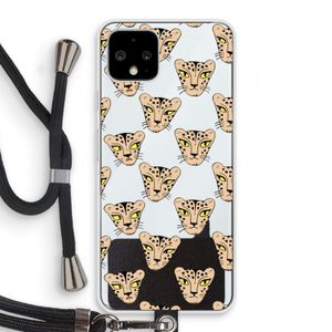 Tijger: Pixel 4 Transparant Hoesje met koord