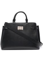 Furla sac en cuir à fermoir loquet - Noir