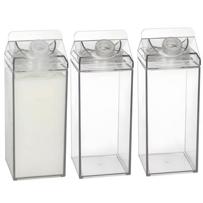 Gerimport Koelkast organizer - 3x - sap / melk kan - met dispenser deksel - 1,1 liter - kunststof