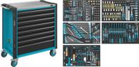 HAZET Gereedschapwagen - Assistent 179NXL - assortiment 179NXL-8/440 - 440-delig - Laden, ondiep: 7× 81 x 696 x 398 mm - Laden, diep: 1× 166 x 696 x