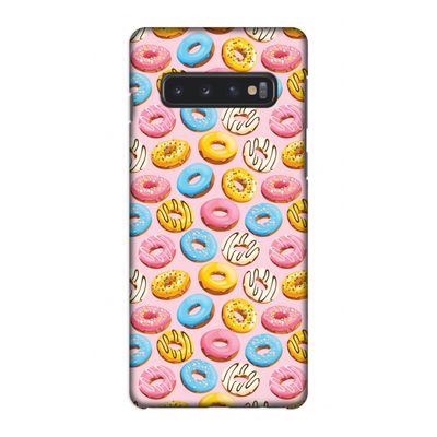 Pink donuts: Samsung Galaxy S10 4G Volledig Geprint Hoesje