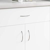 VidaXL Handvat 2 pcs zilver 107 x 3.6 x 23 mm roestvrij staal