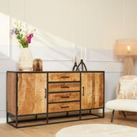 Dressoir Denver | Mangohout en staal | 165 cm STF-3013 - thumbnail