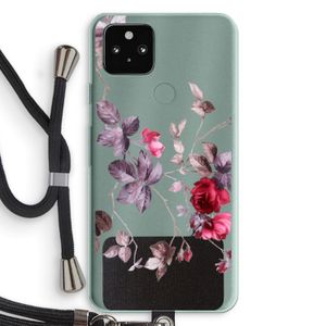 Mooie bloemen: Pixel 5a 5G Transparant Hoesje met koord