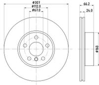 Remschijf PRO High Carbon 8DD355133801 Remschijf PRO High Carbon 8DD355133801