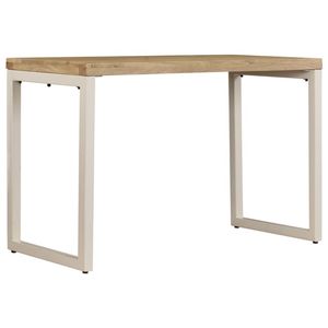 The Living Store Eettafel Mangohout - 115 x 55 x 76 cm - Stabiel en duurzaam